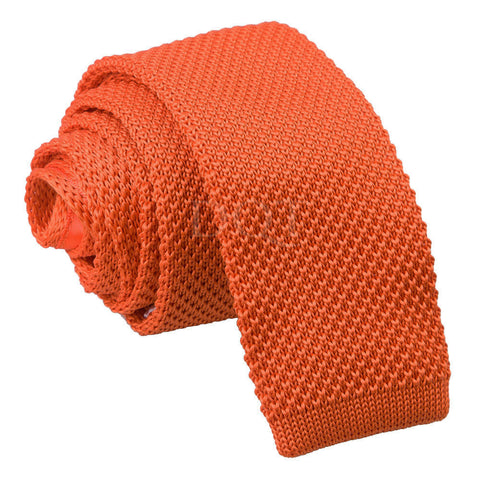 Men's Burnt Orange Knitted Tie