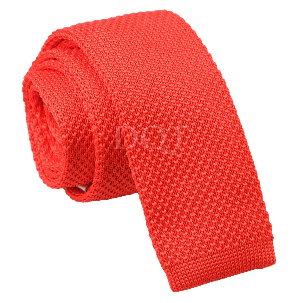 Men's Red Knitted Tie