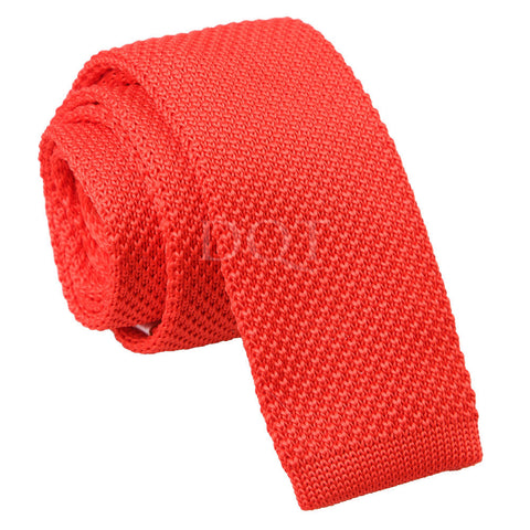 Men's Red Knitted Tie