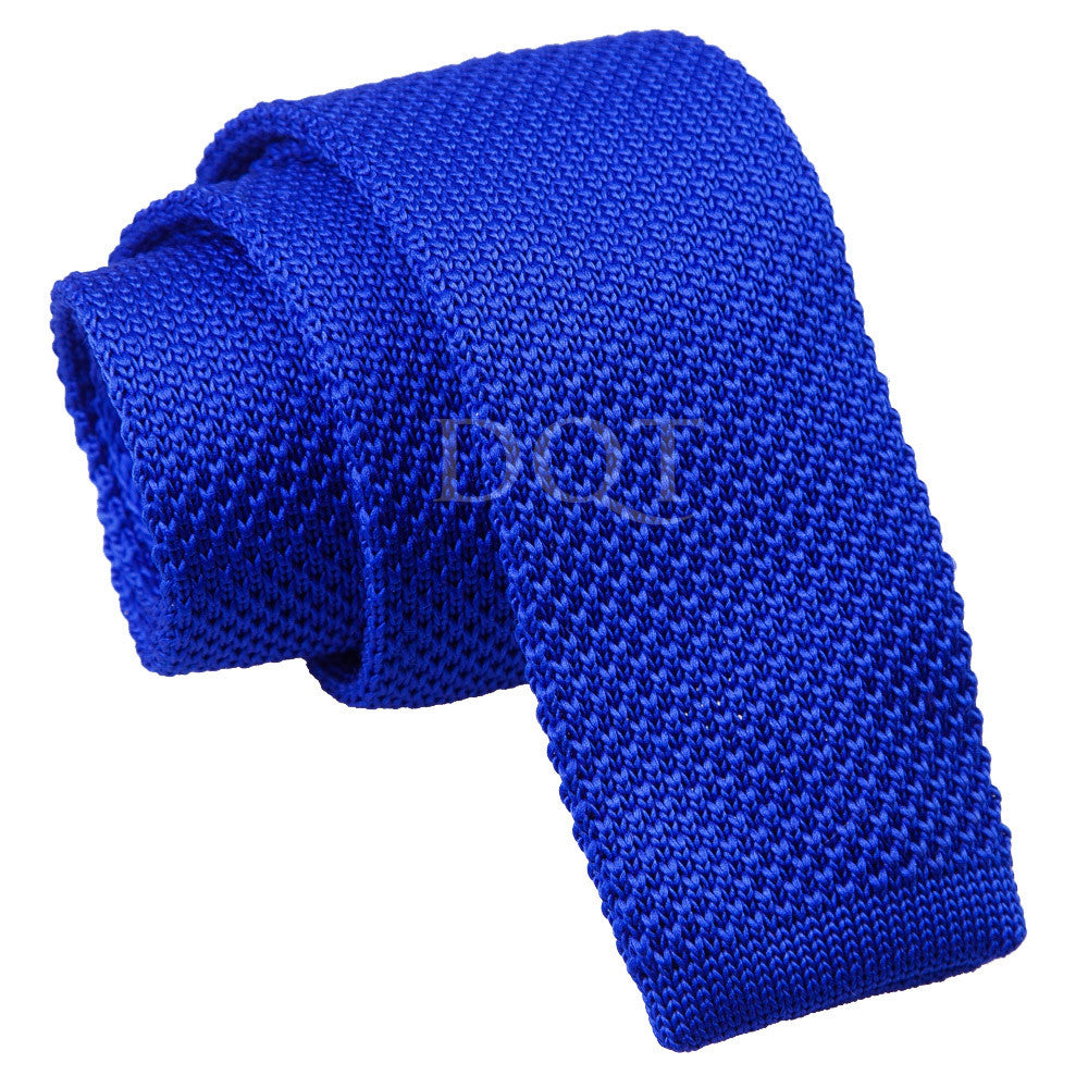 Men's Royal Blue Knitted Tie